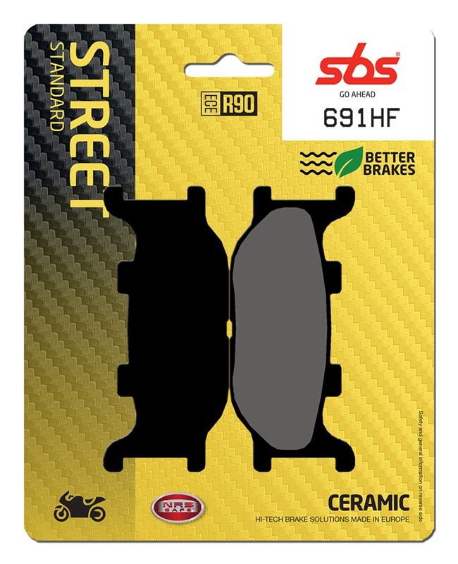 SBS brake pads KH199 street standart ceramic colour black (691HF)
